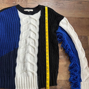 Women's Free Generation Multi-Color Cable Knit Sweater Size S Clearance